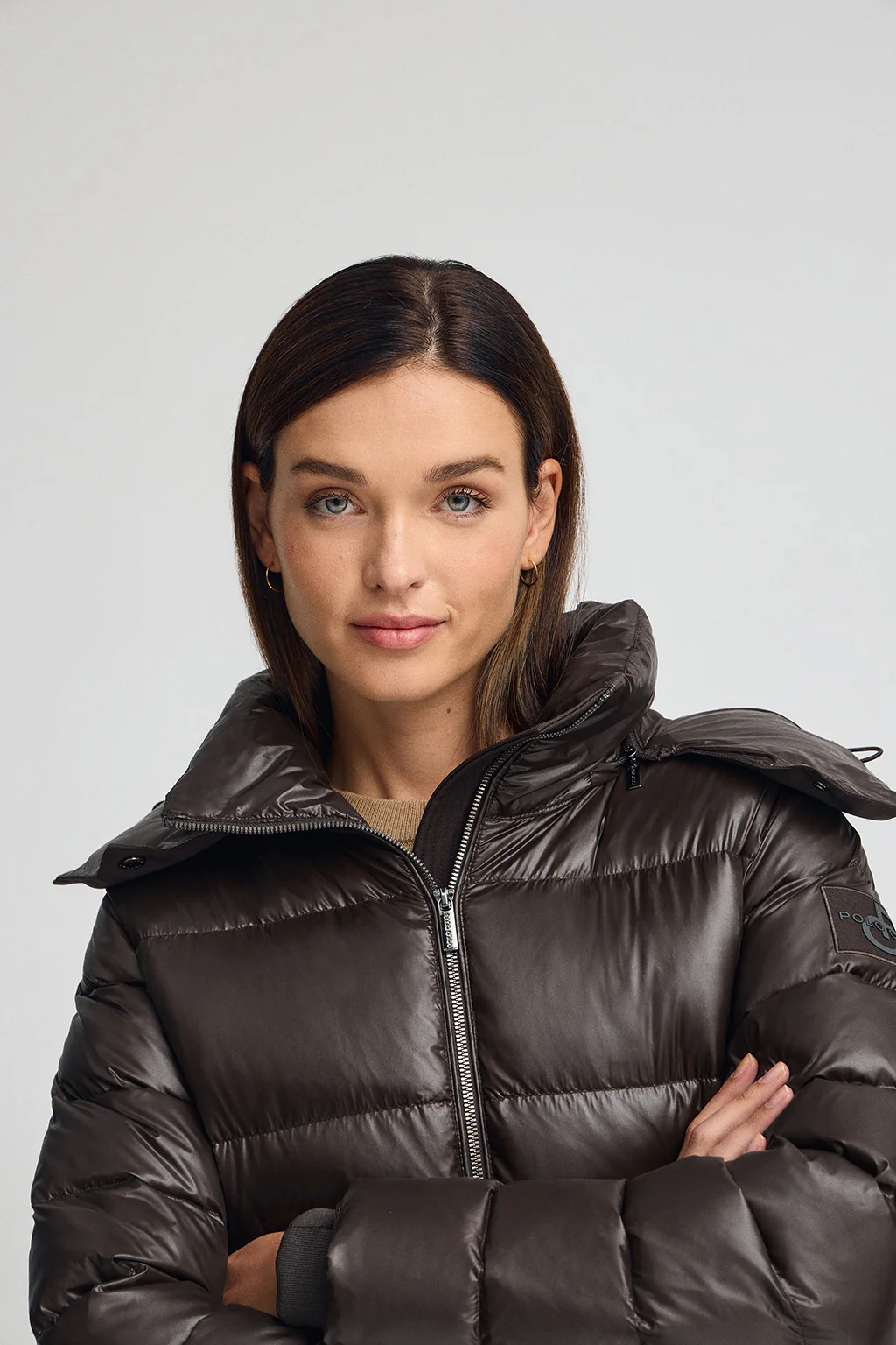Down jacket Ofelia in brown with Polo Club logo - Image 2