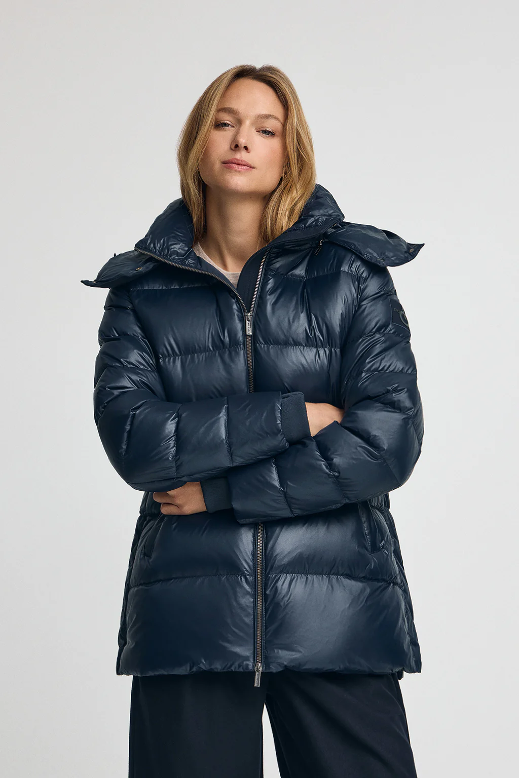 Down jacket Ofelia in navy blue with Polo Club logo