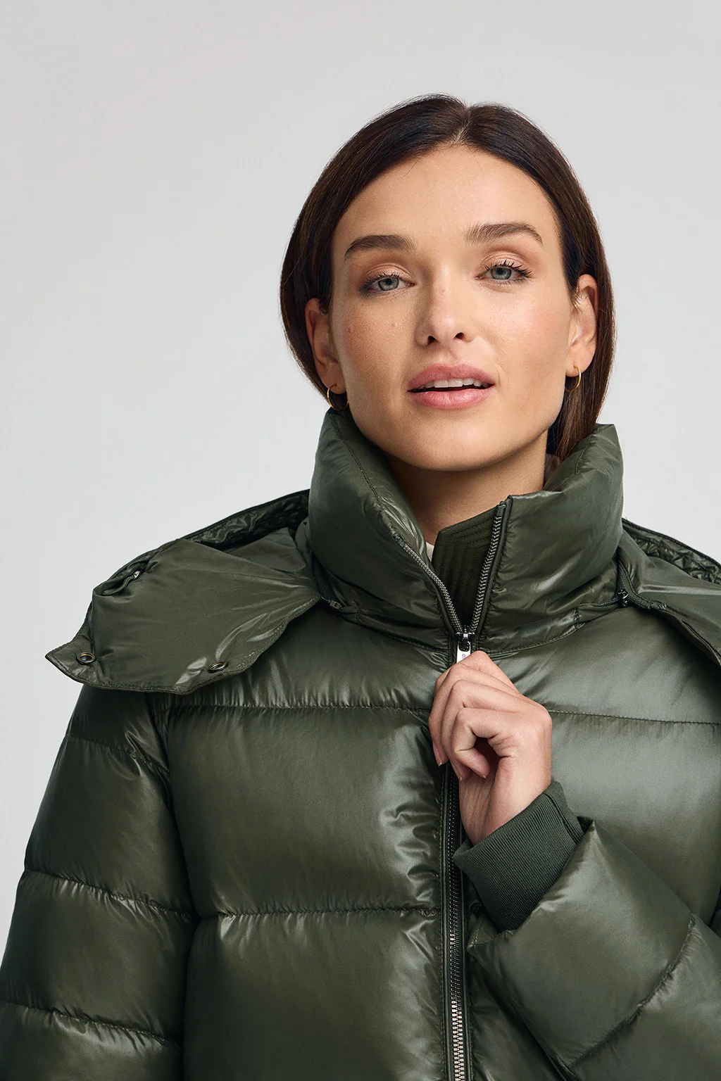 Down jacket Olena in green with Polo Club logo