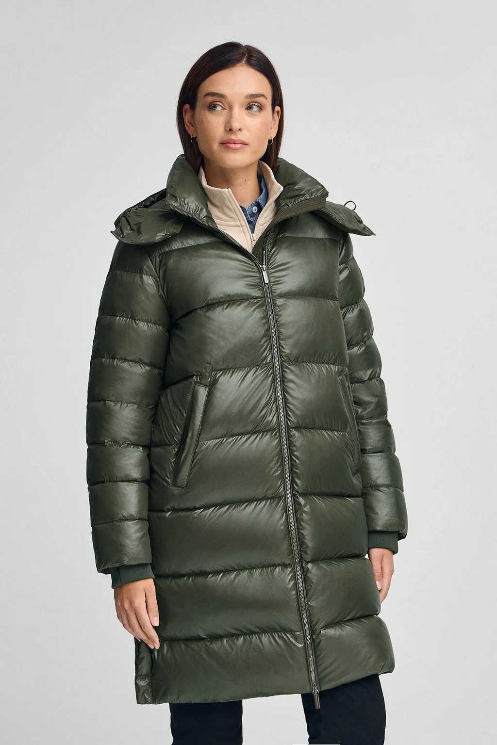 Down jacket Olena in green with Polo Club logo - Image 2