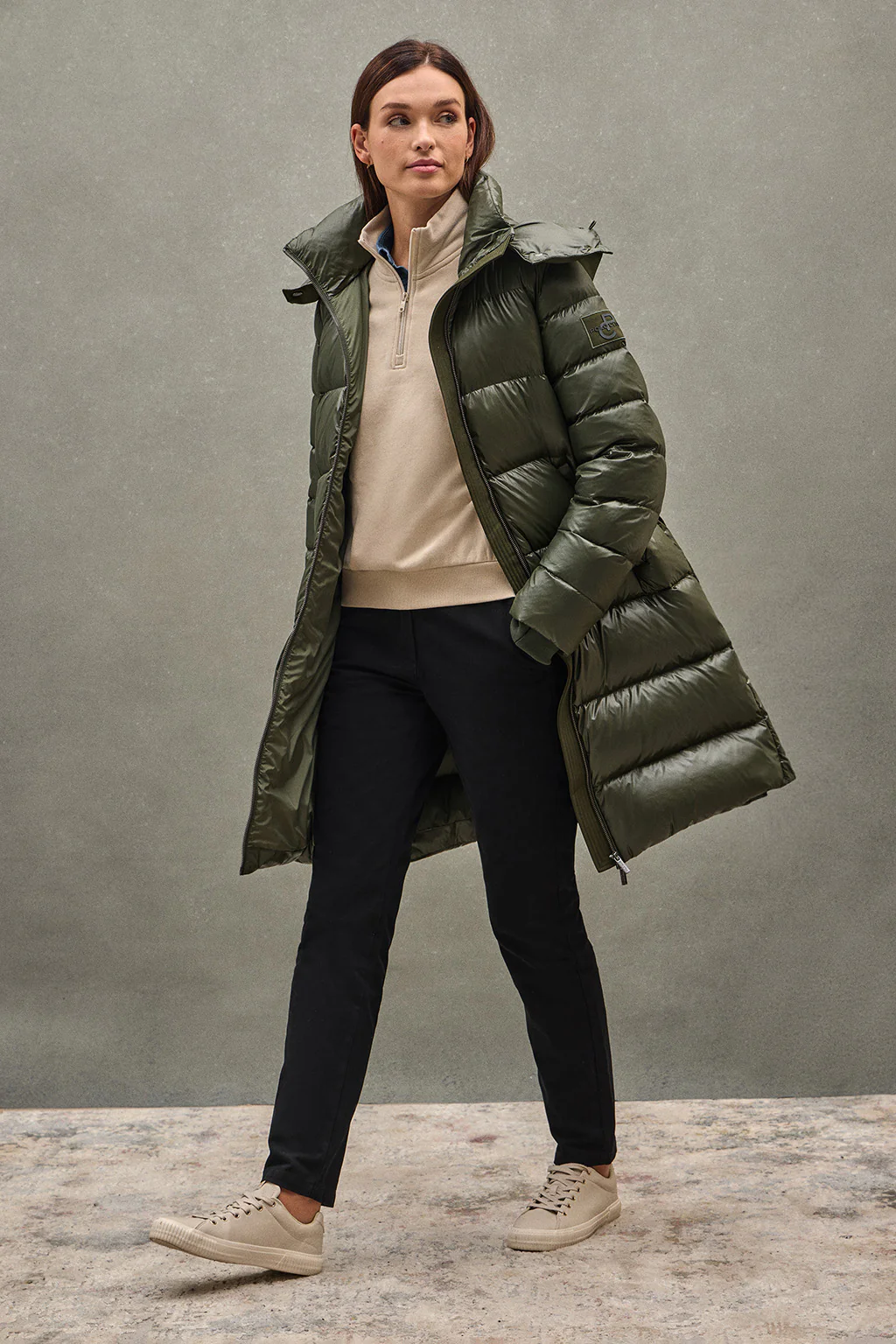 Down jacket Olena in green with Polo Club logo - Image 3