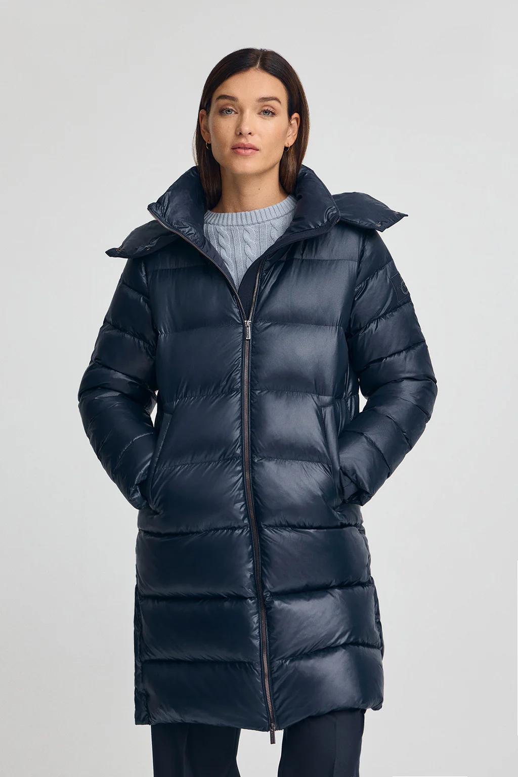 Down jacket Olena in navy blue with Polo Club logo - Image 2