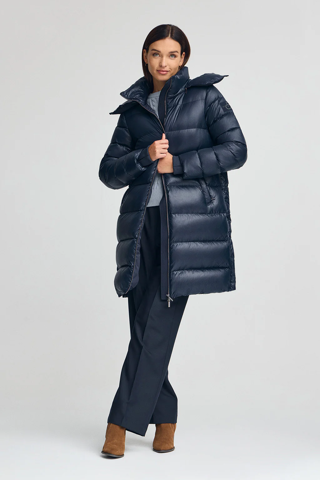 Down jacket Olena in navy blue with Polo Club logo - Image 4