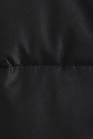 Black matte and glossy puffer jacket with sleeve patch - Image 10