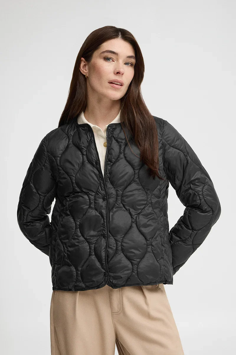 Black ultralight jacket Paloma with Polo Club logo
