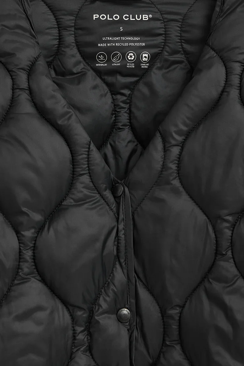 Black ultralight jacket Paloma with Polo Club logo - Image 7