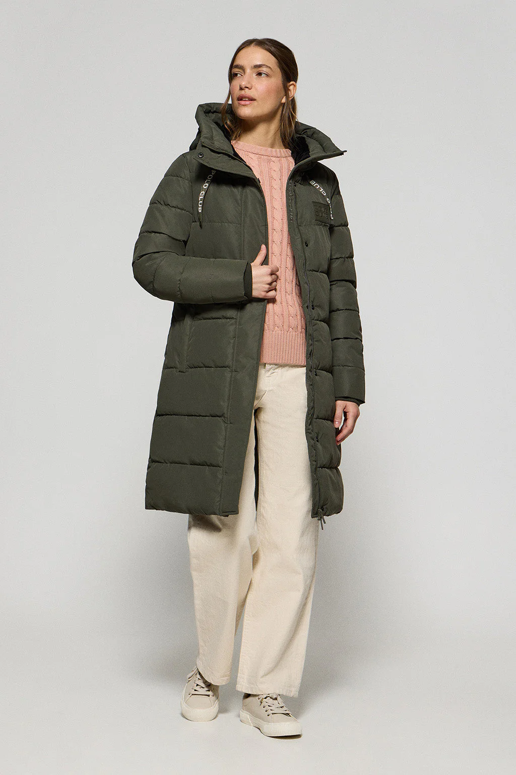 Green coat Polar with fixed hood and Polo Club details - Image 3