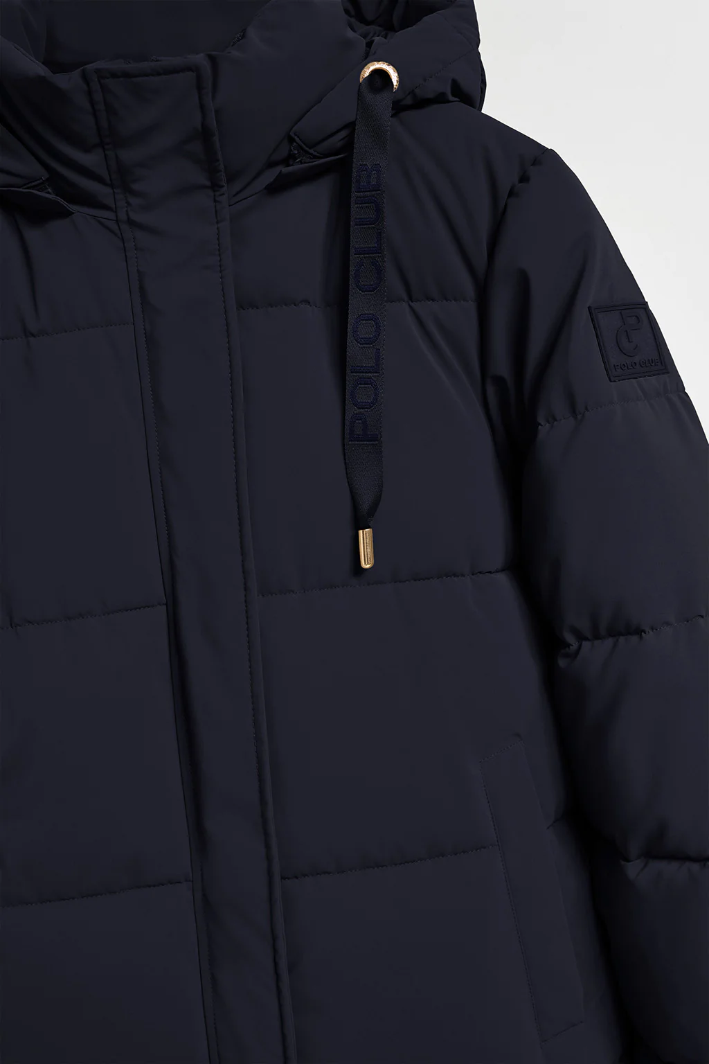 Navy-blue coat Roma with detachable hood and Polo Club details - Image 7
