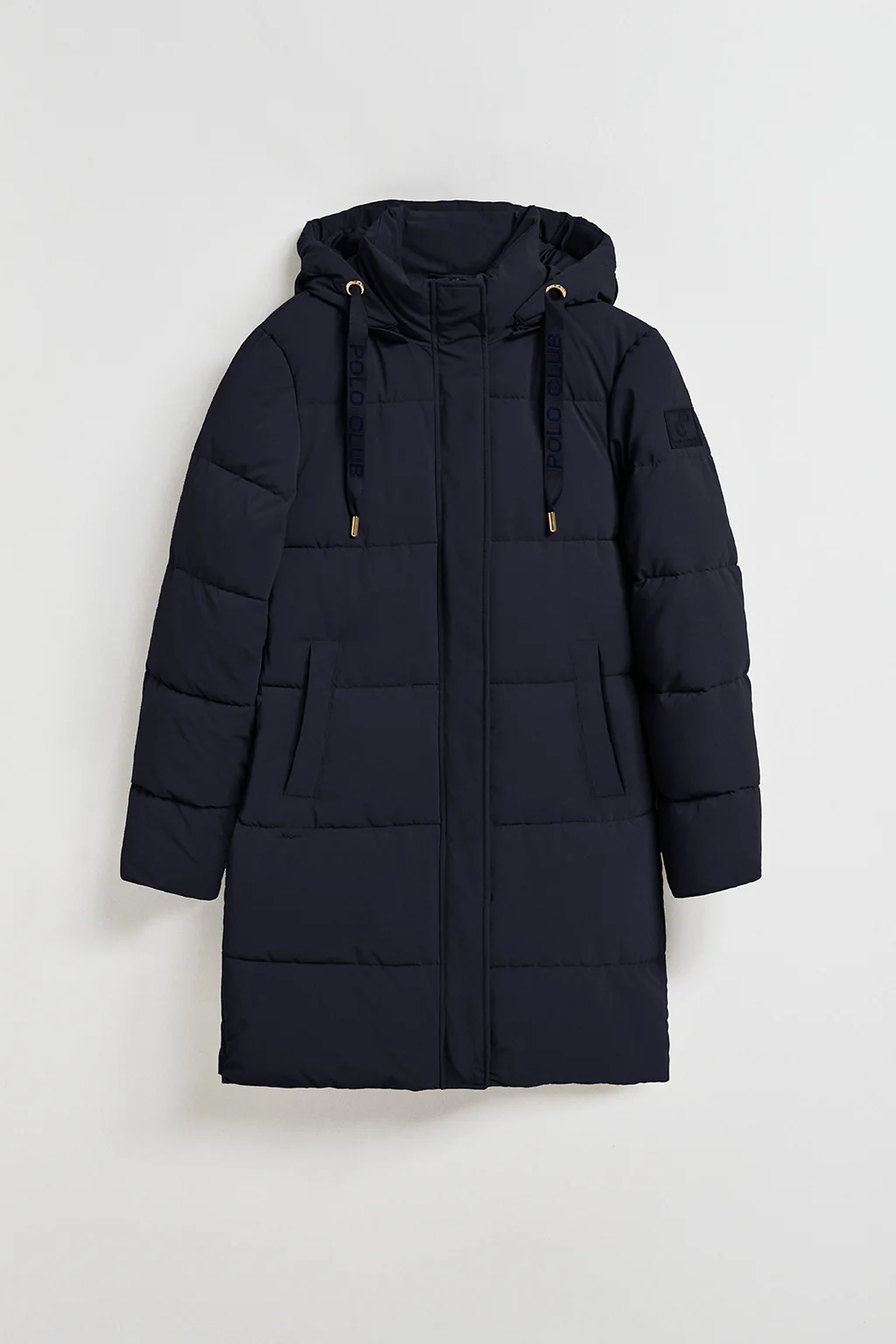 Navy-blue coat Roma with detachable hood and Polo Club details - Image 9