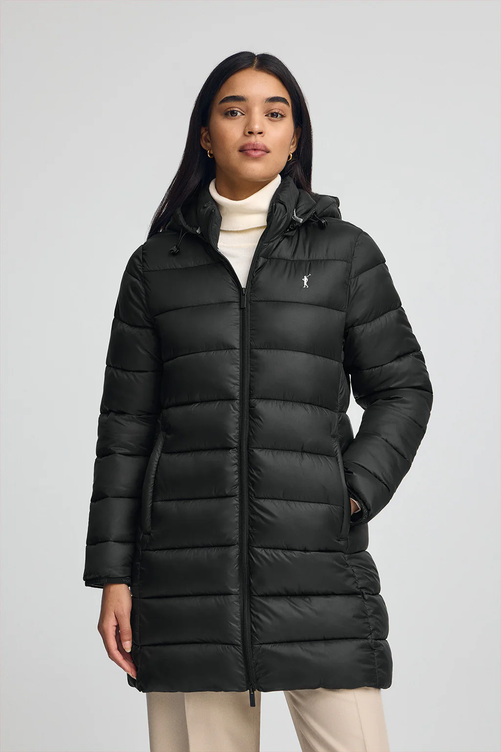 Black jacket Salima Embroidery with Rigby Go logo
