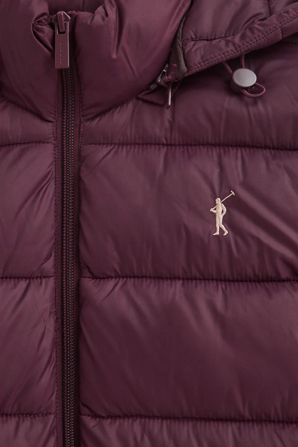 Burgundy jacket Salima Embroidery with Polo Club logo - Image 6