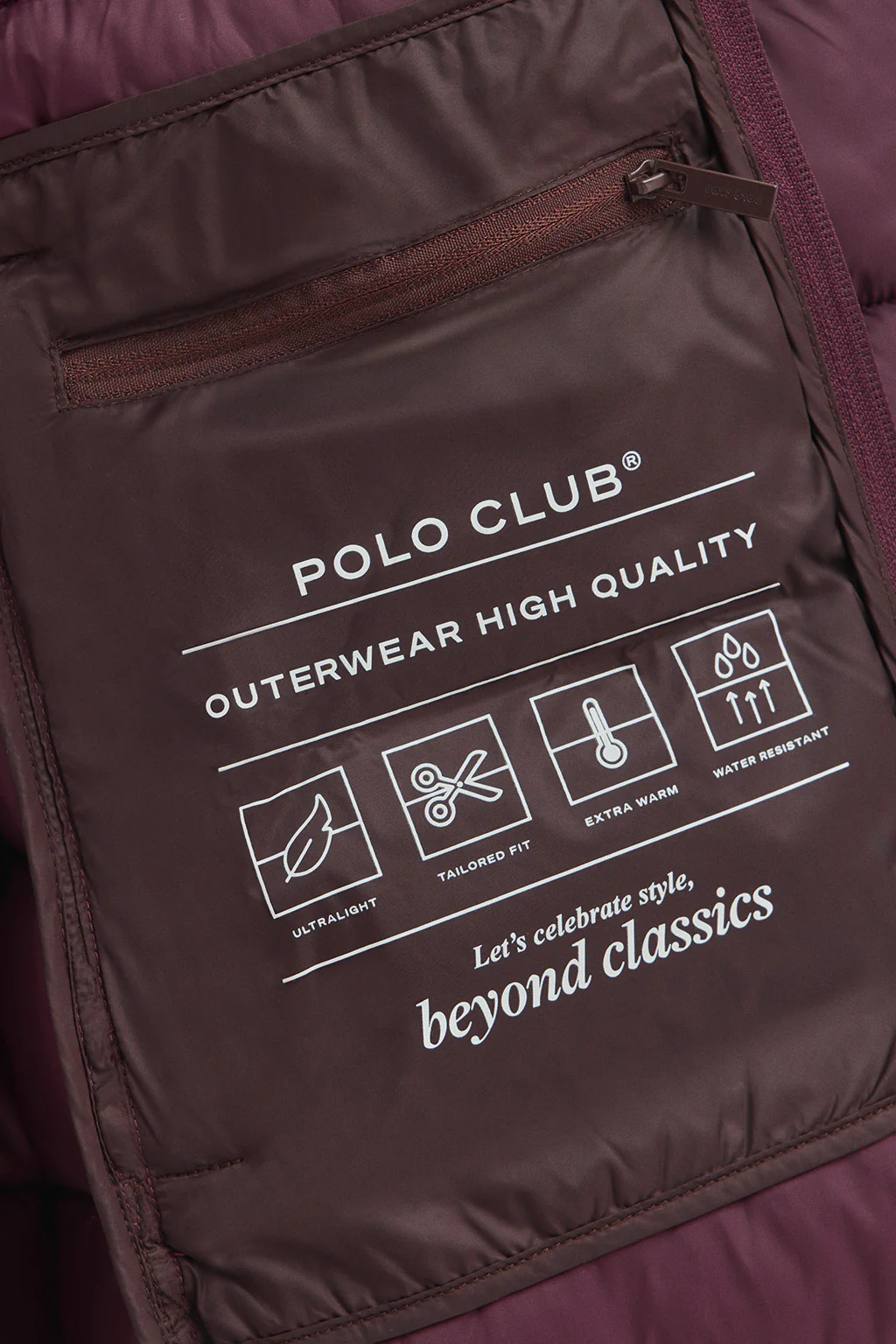 Burgundy jacket Salima Embroidery with Polo Club logo - Image 7