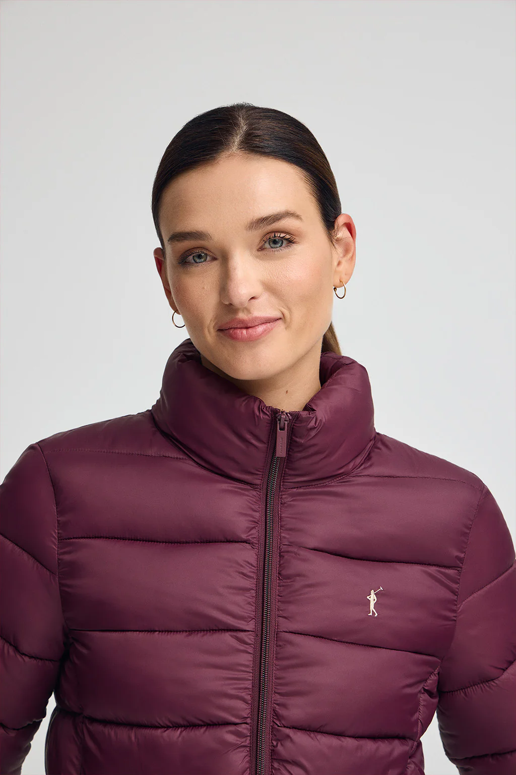 Burgundy jacket Salma Embroidery with Polo Club logo - Image 2