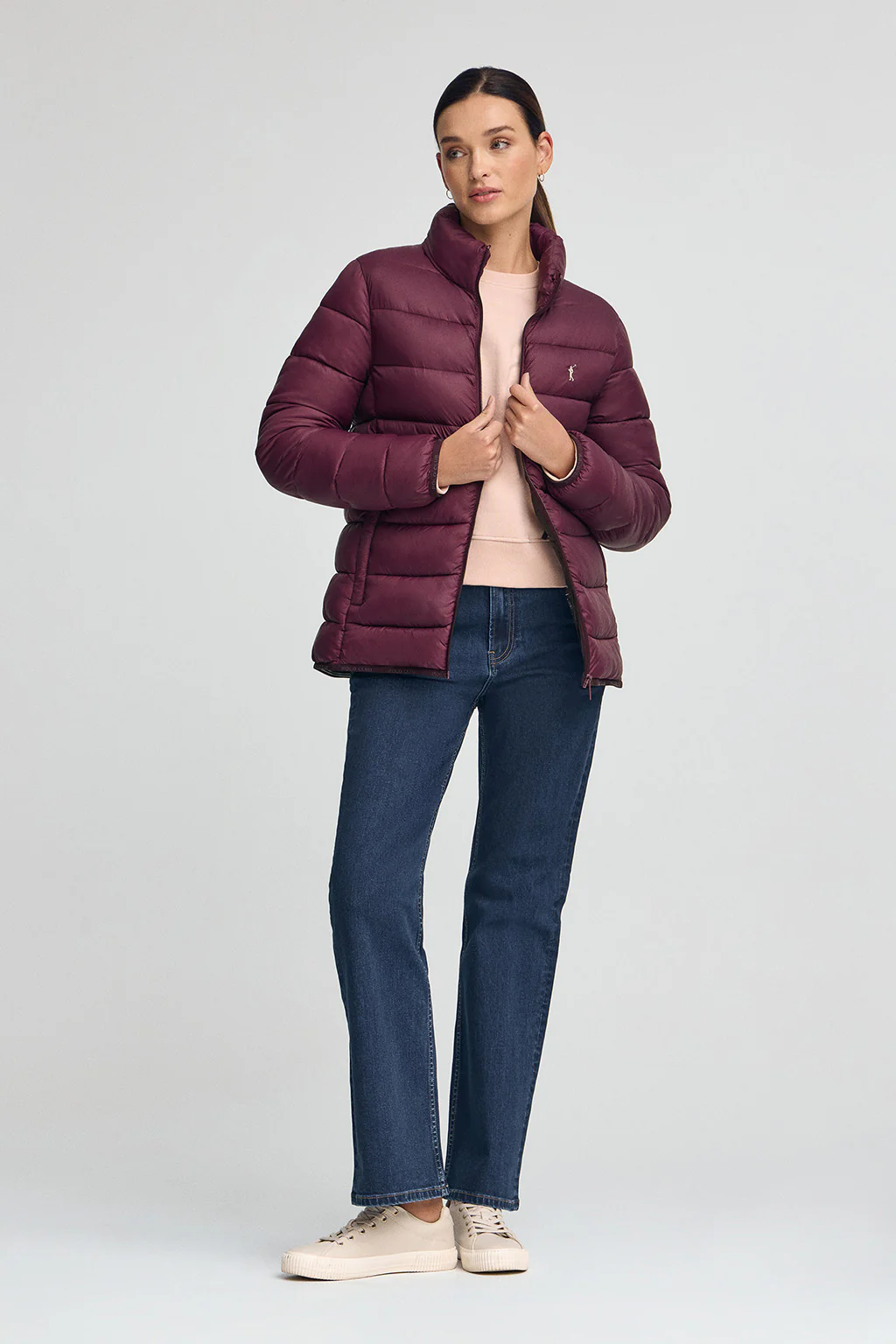 Burgundy jacket Salma Embroidery with Polo Club logo - Image 3