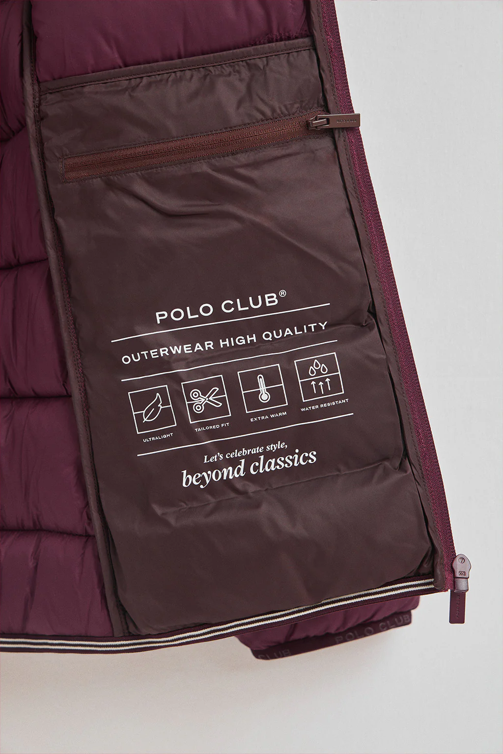 Burgundy jacket Salma Embroidery with Polo Club logo - Image 7