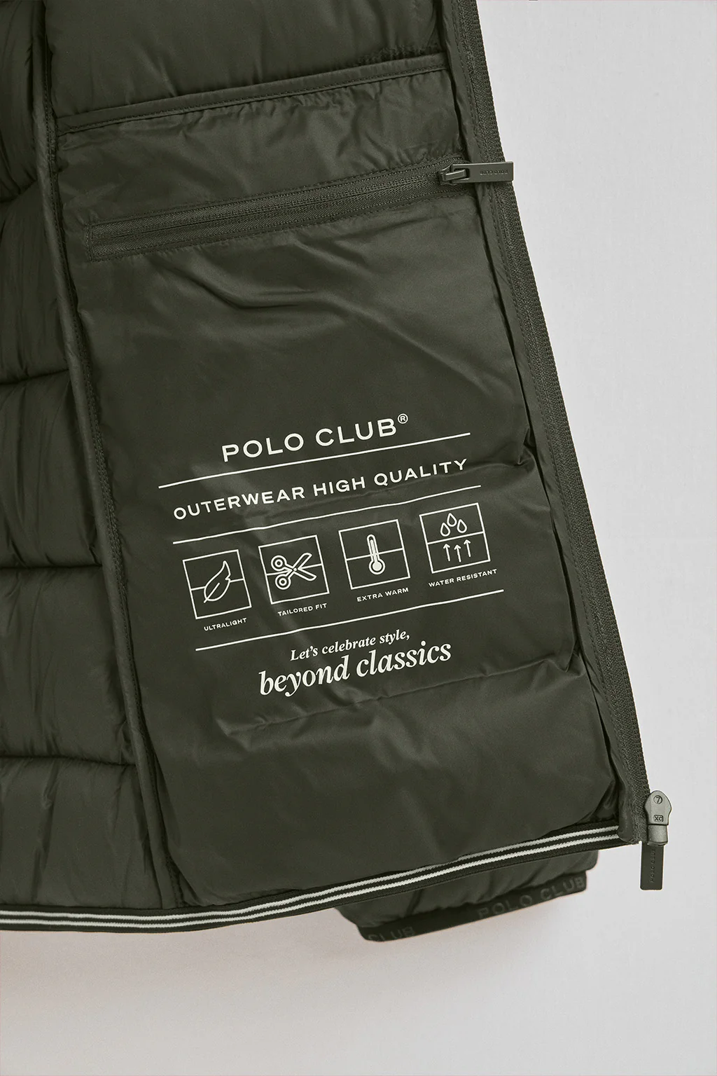 Forest-green jacket Salma Embroidery with Polo Club logo - Image 7
