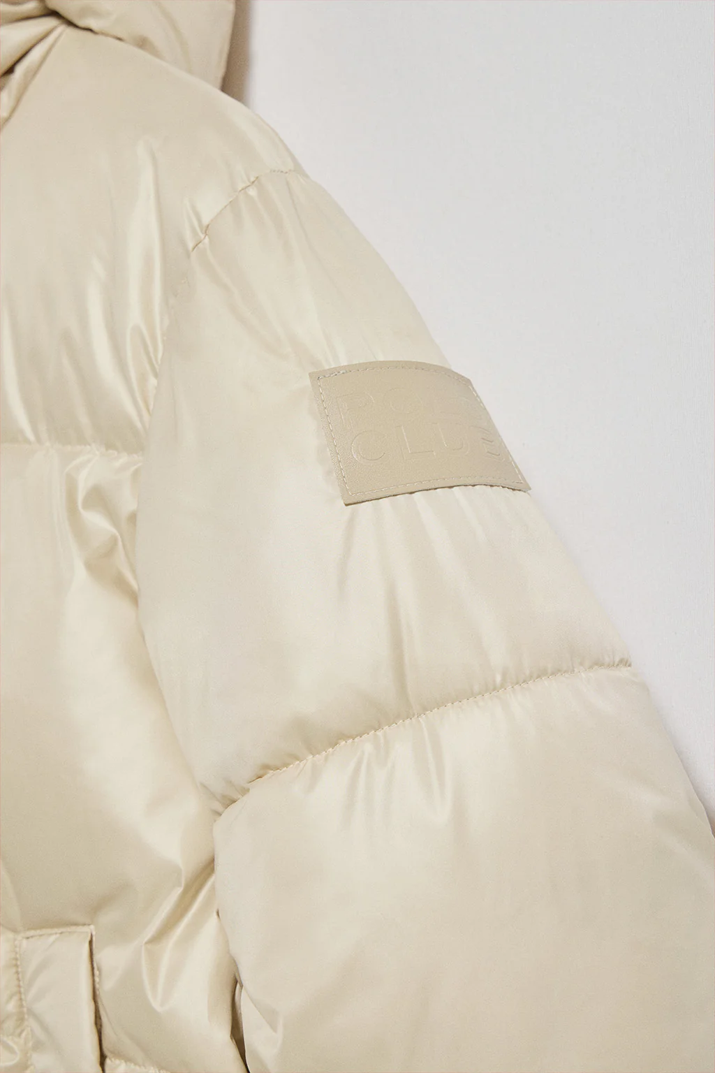 Beige short puffer jacket Sidney with Polo Club details - Image 6