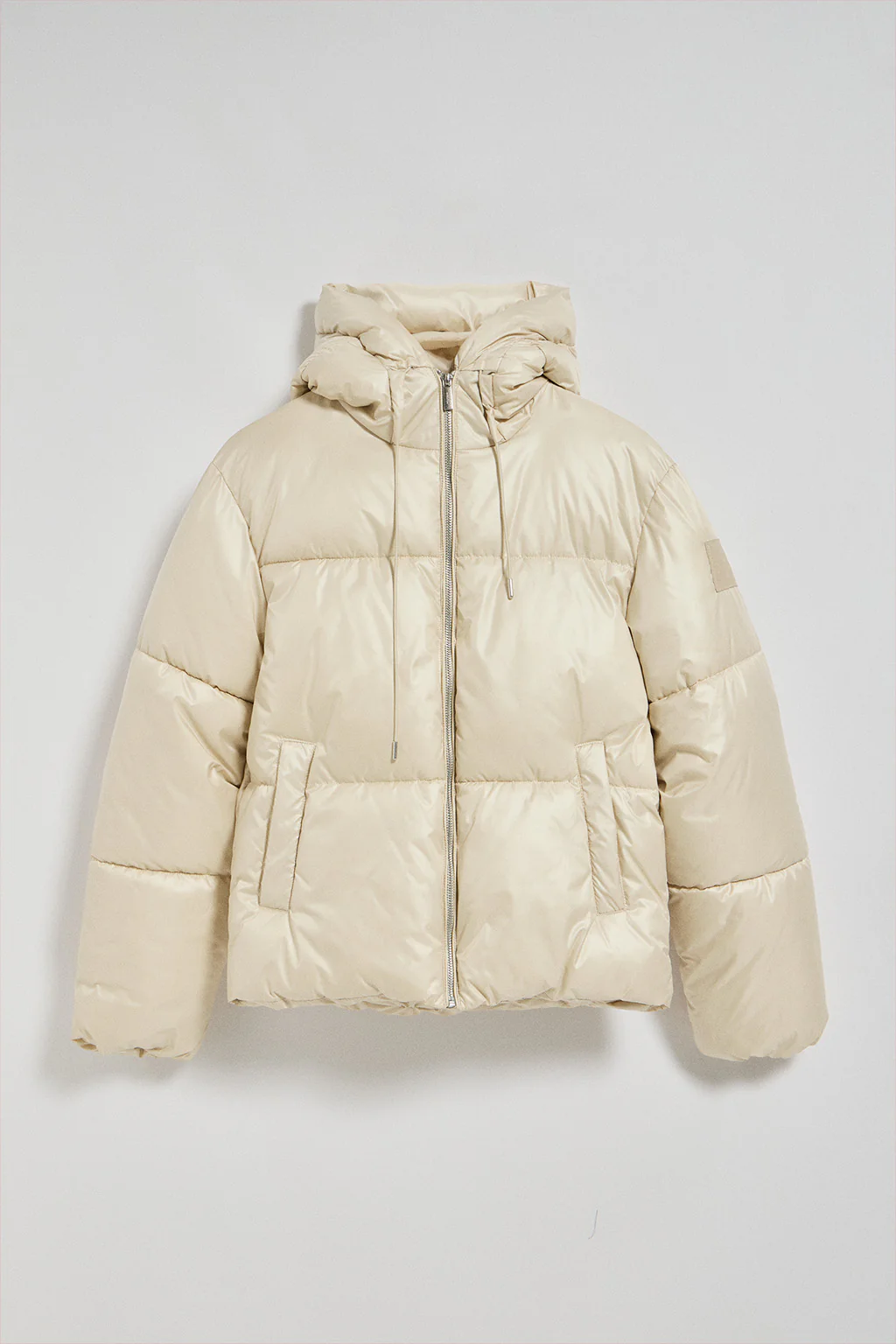 Beige short puffer jacket Sidney with Polo Club details - Image 7
