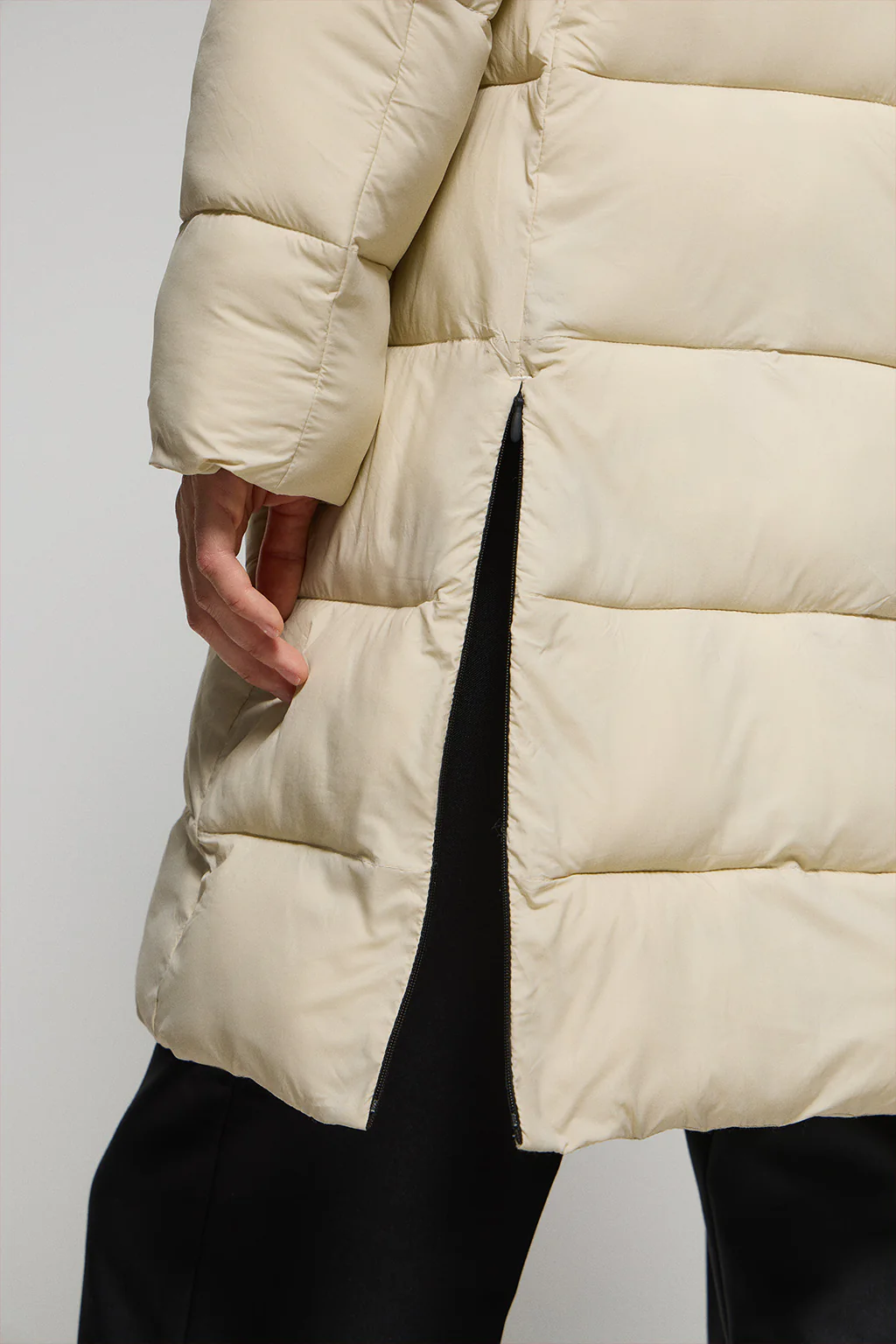 Beige coat Siena with fixed hood and Polo Club details - Image 5