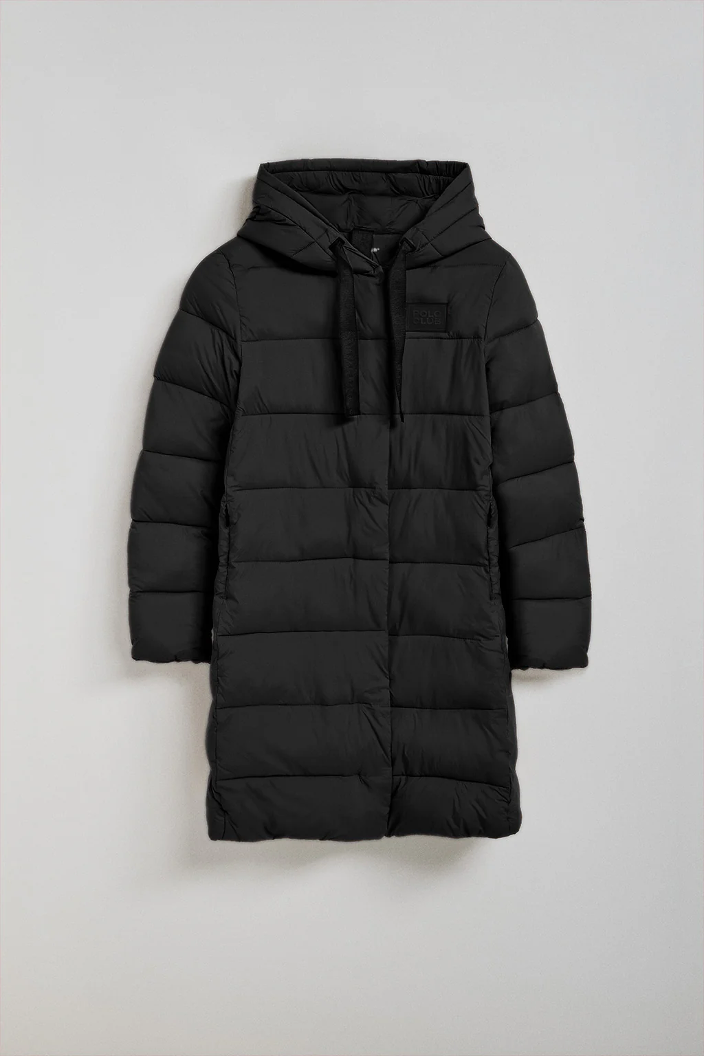 Black coat Siena with fixed hood and Polo Club details - Image 7