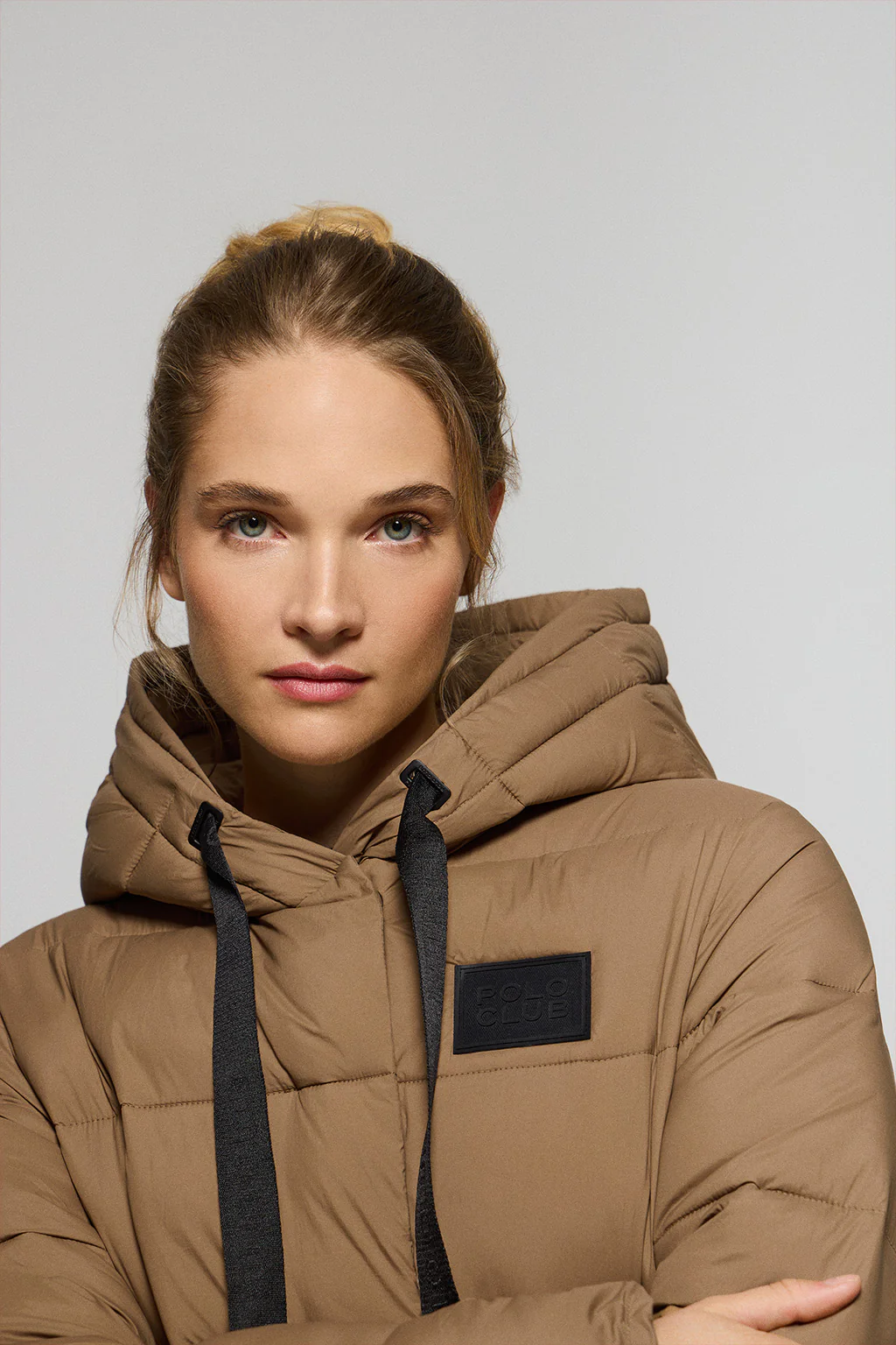 Brown coat Siena with fixed hood and Polo Club details - Image 3