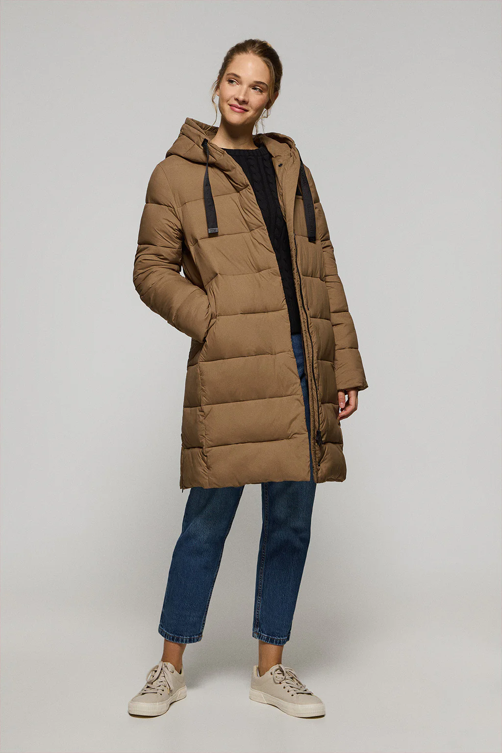 Brown coat Siena with fixed hood and Polo Club details - Image 4