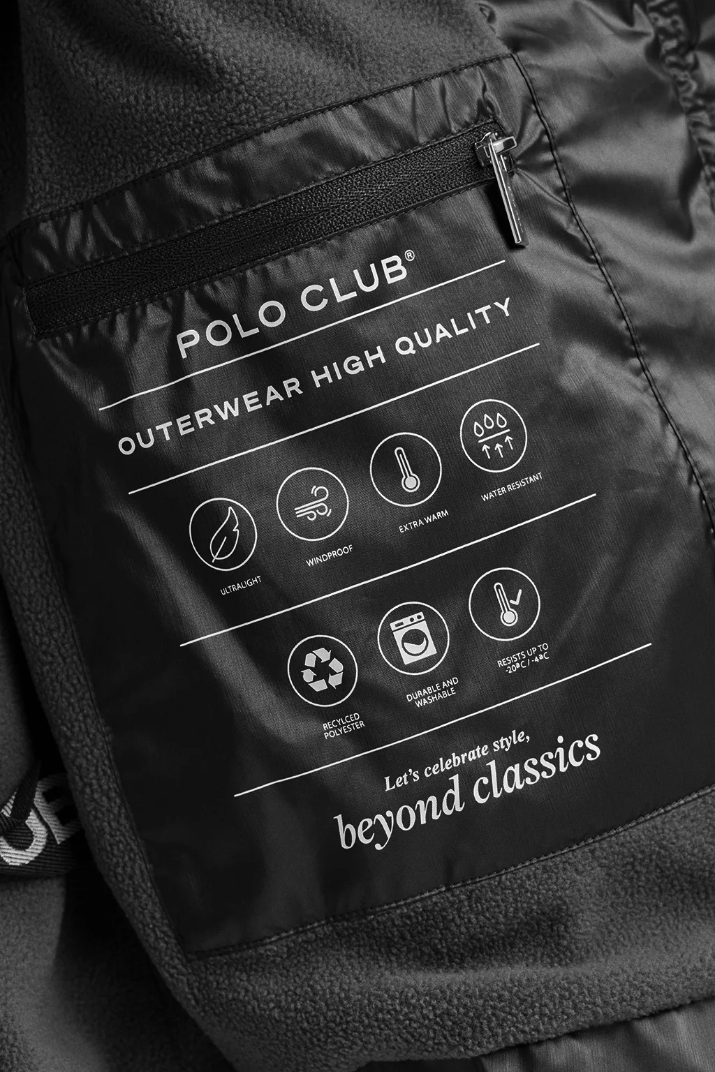 Black jacket Silvon with Polo Club logo - Image 9