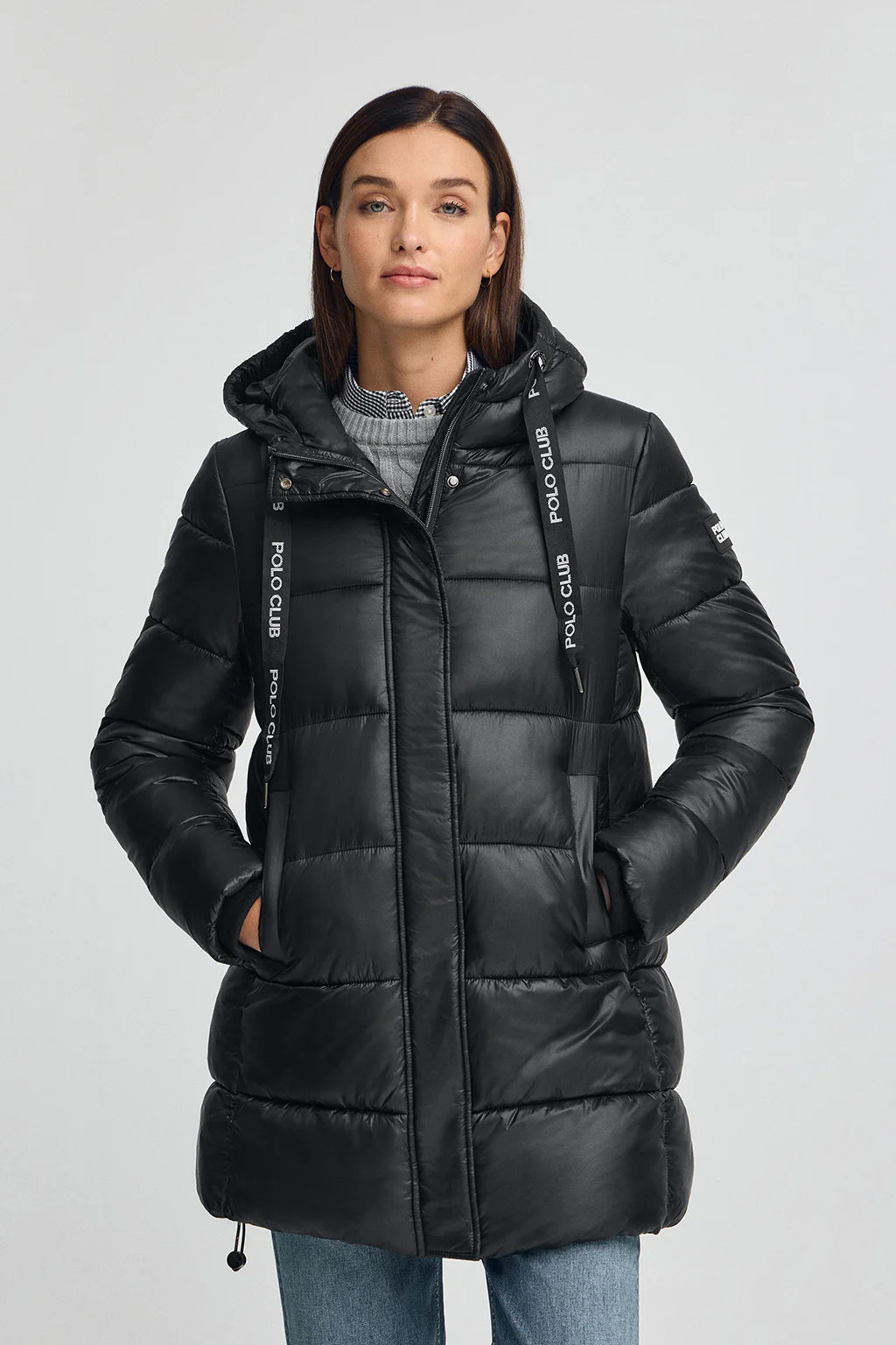 Black coat Silvon with Polo Club logo - Image 3