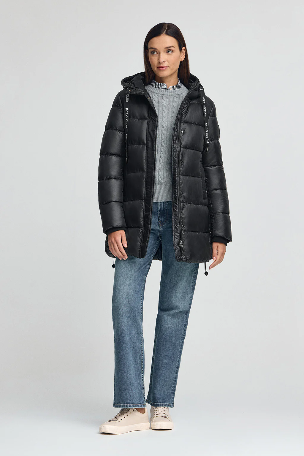 Black coat Silvon with Polo Club logo - Image 4