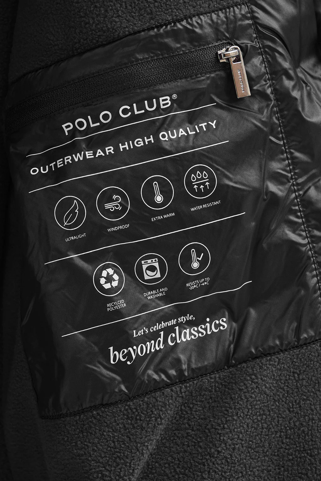 Black coat Silvon with Polo Club logo - Image 9