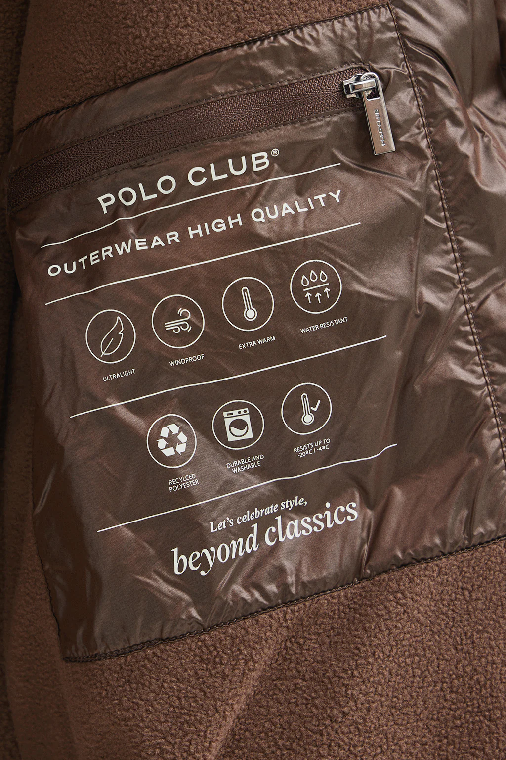 Brown coat Silvon with Polo Club logo - Image 9