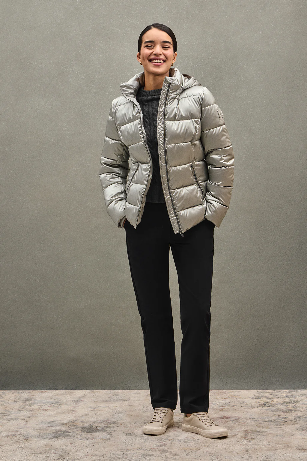 Silver-jacket Silvon grey with Polo Club logo