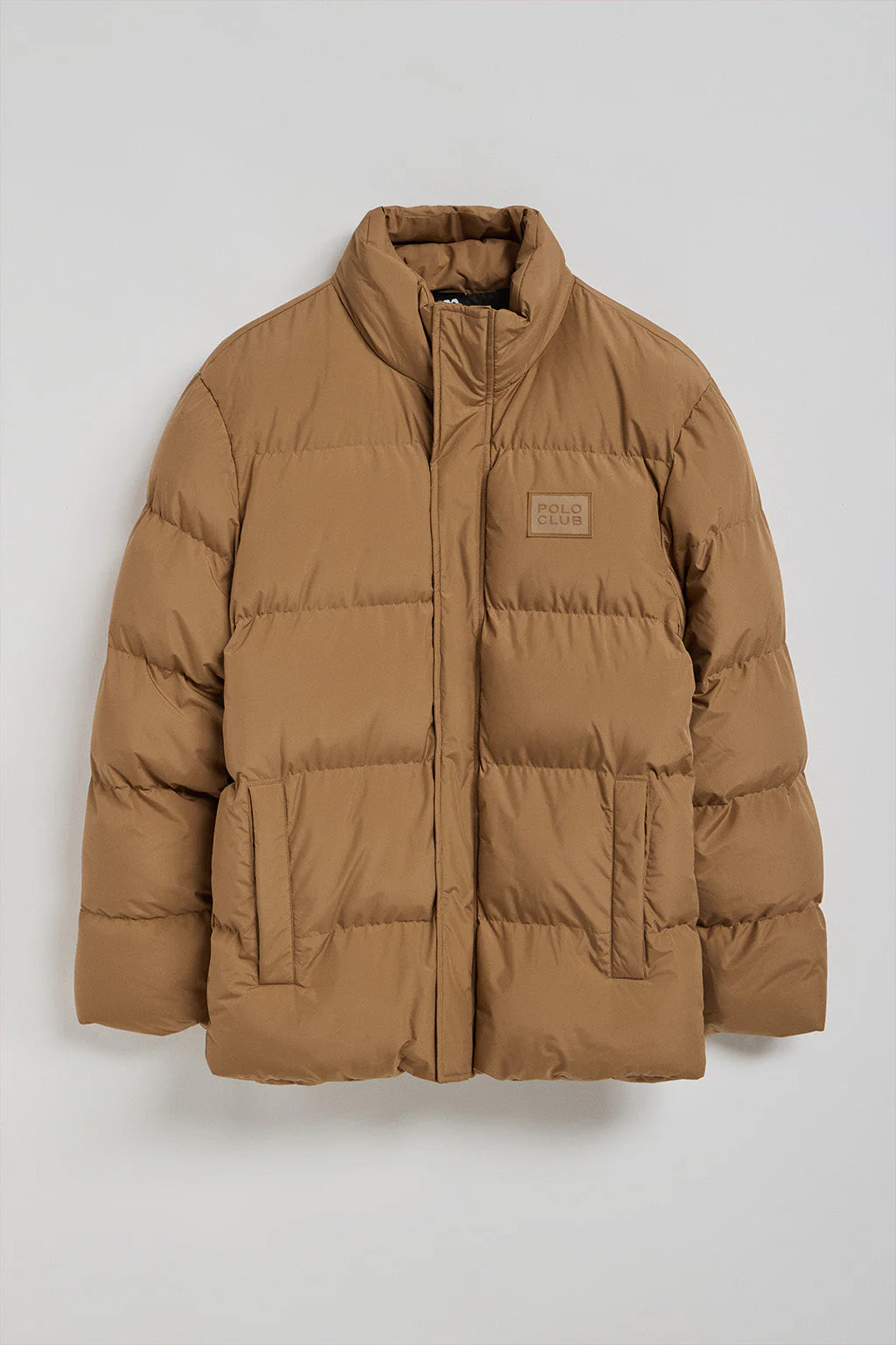 Camel puffer jacket Slope with Polo Club details - Image 9