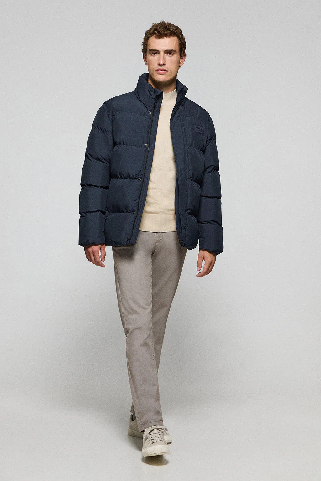 Navy-blue puffer jacket Slope with Polo Club details - Image 3
