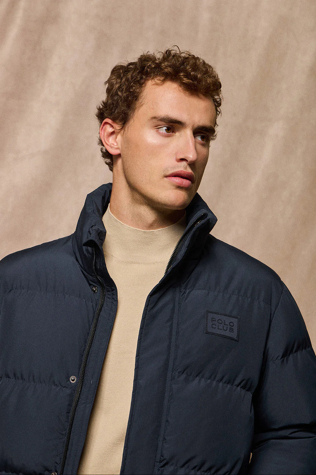Navy-blue puffer jacket Slope with Polo Club details - Image 5