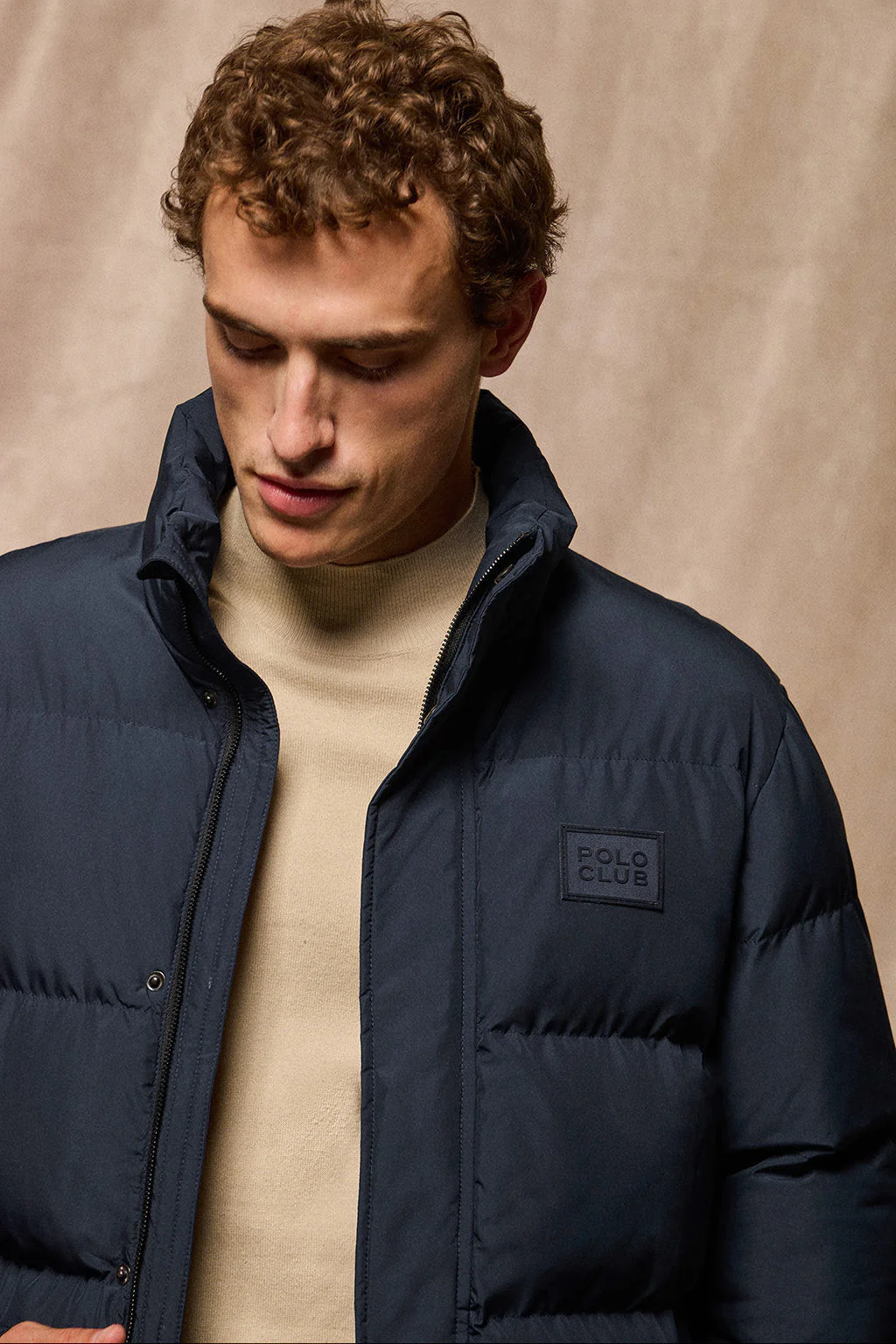 Navy-blue puffer jacket Slope with Polo Club details - Image 7