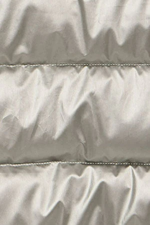 Platinum glitter-effect short coat Snow with fixed hood and Polo Club details - Image 9