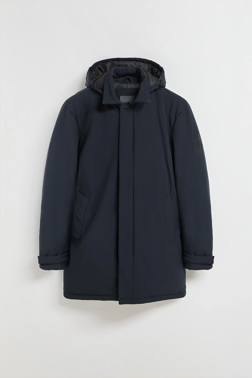 Navy-blue classic coat Soho with detachable hood and Polo Club details - Image 12
