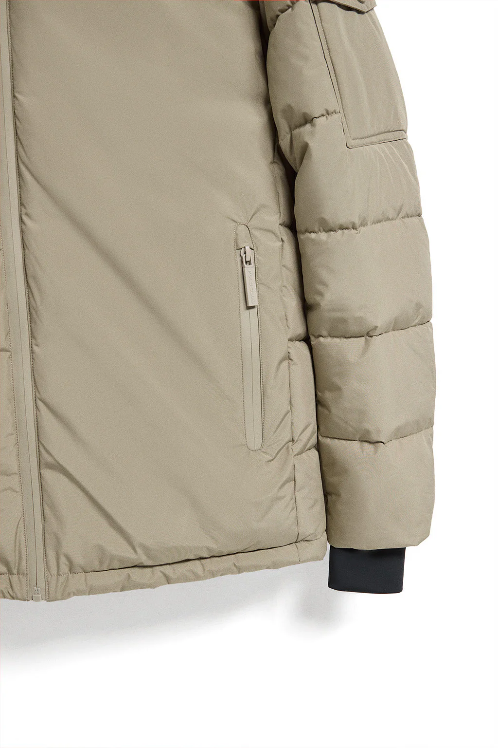Beige puffer jacket St Moritz with fixed hood and Polo Club details - Image 11