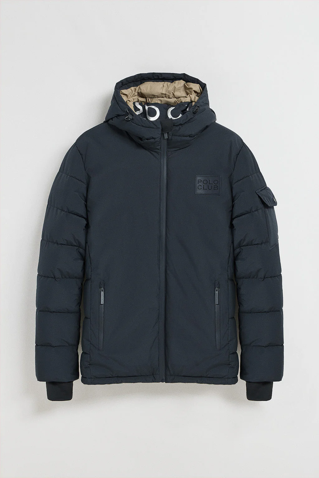 Navy-blue puffer jacket St Moritz with fixed hood and Polo Club details - Image 10