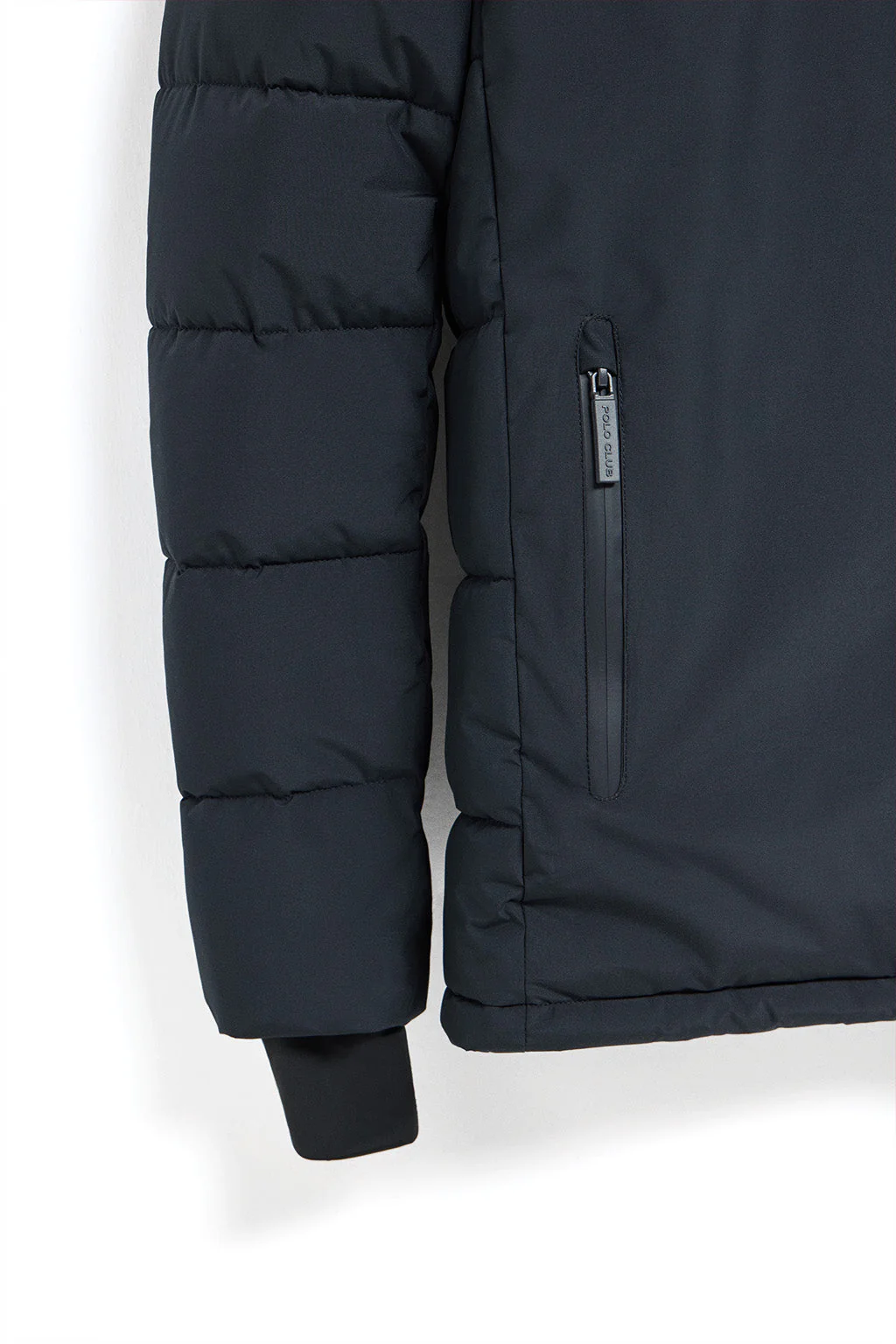 Navy-blue puffer jacket St Moritz with fixed hood and Polo Club details - Image 12