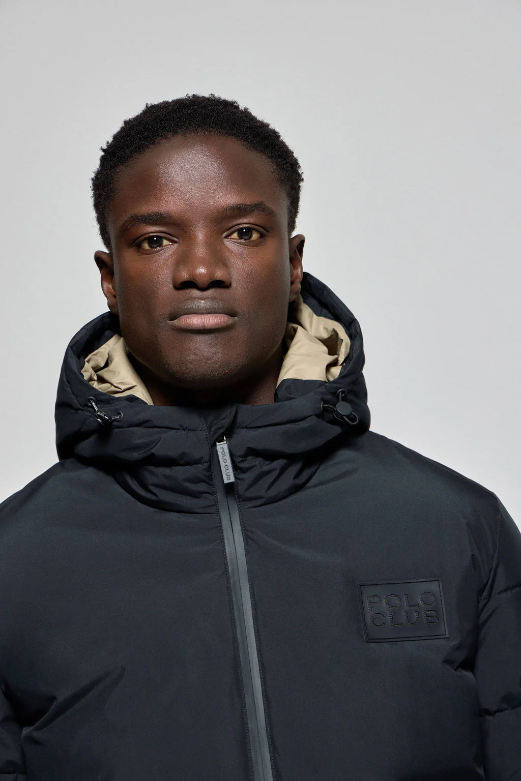 Navy-blue puffer jacket St Moritz with fixed hood and Polo Club details - Image 2