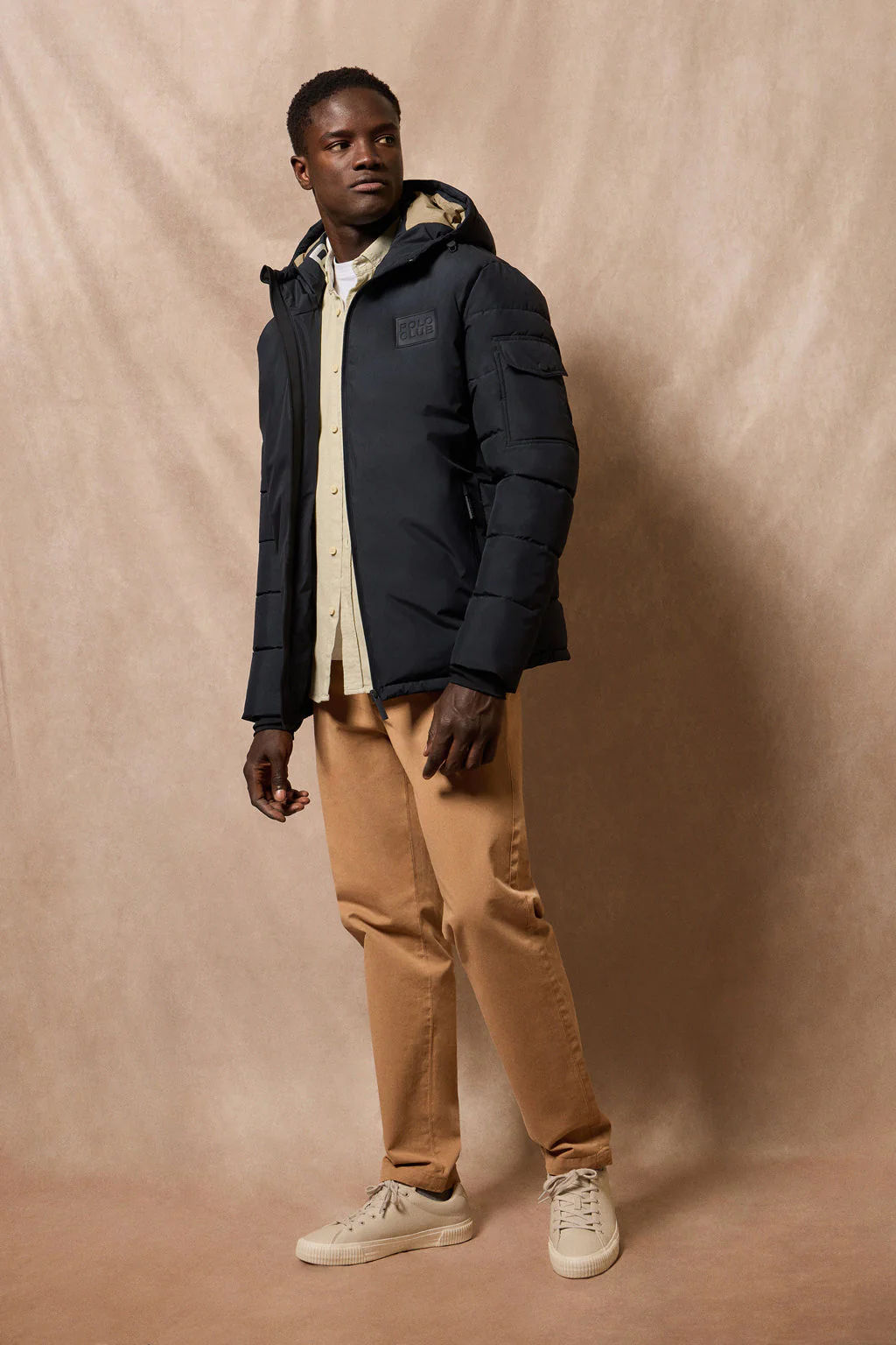 Navy-blue puffer jacket St Moritz with fixed hood and Polo Club details - Image 6