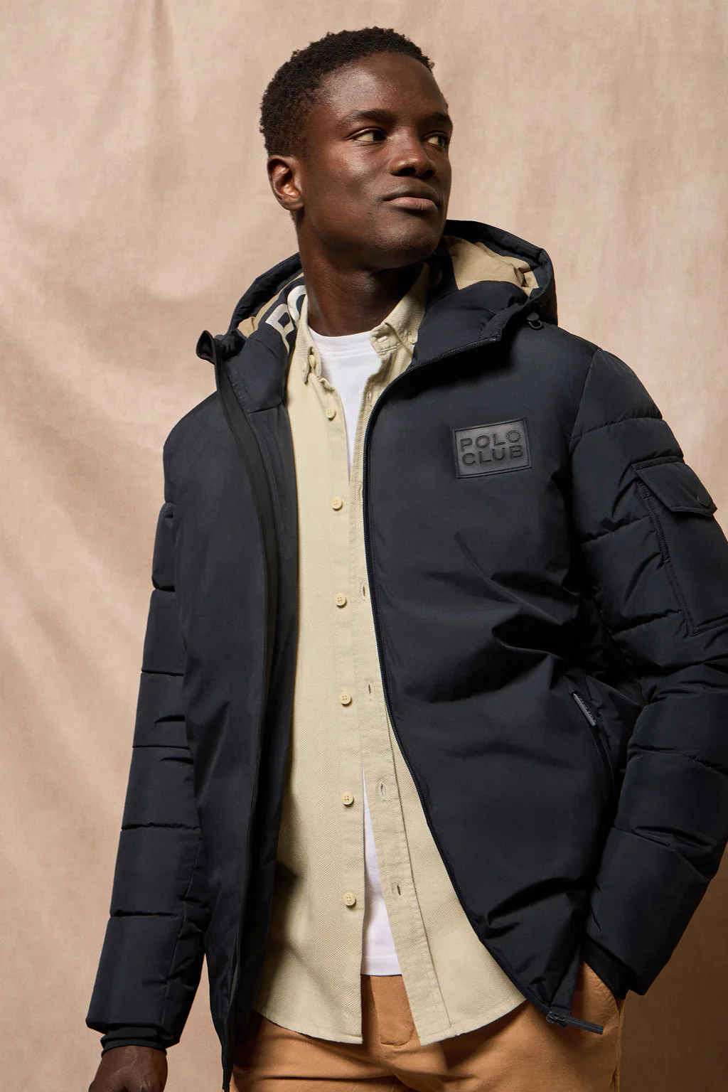 Navy-blue puffer jacket St Moritz with fixed hood and Polo Club details - Image 7