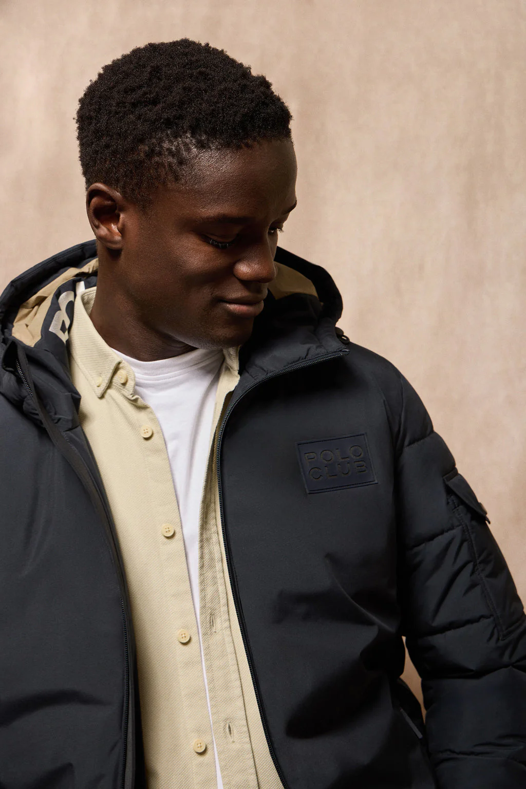 Navy-blue puffer jacket St Moritz with fixed hood and Polo Club details - Image 8