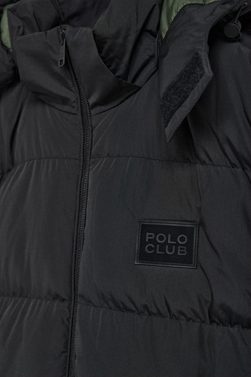 Black coat Staten with detachable hood and Polo Club details - Image 8