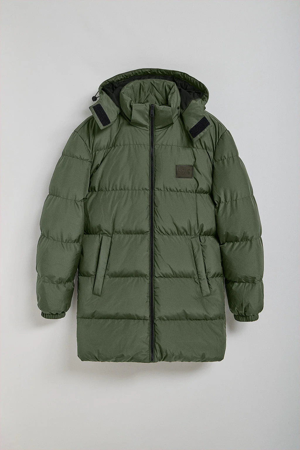 Khaki coat Staten with detachable hood and Polo Club details - Image 13