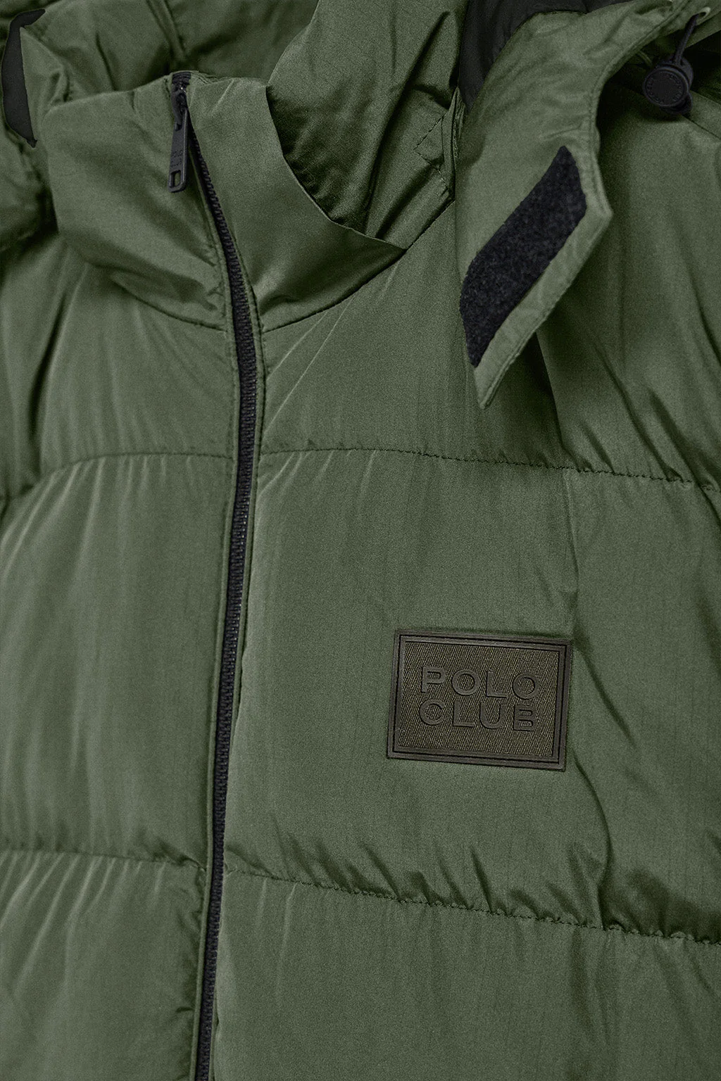 Khaki coat Staten with detachable hood and Polo Club details - Image 9