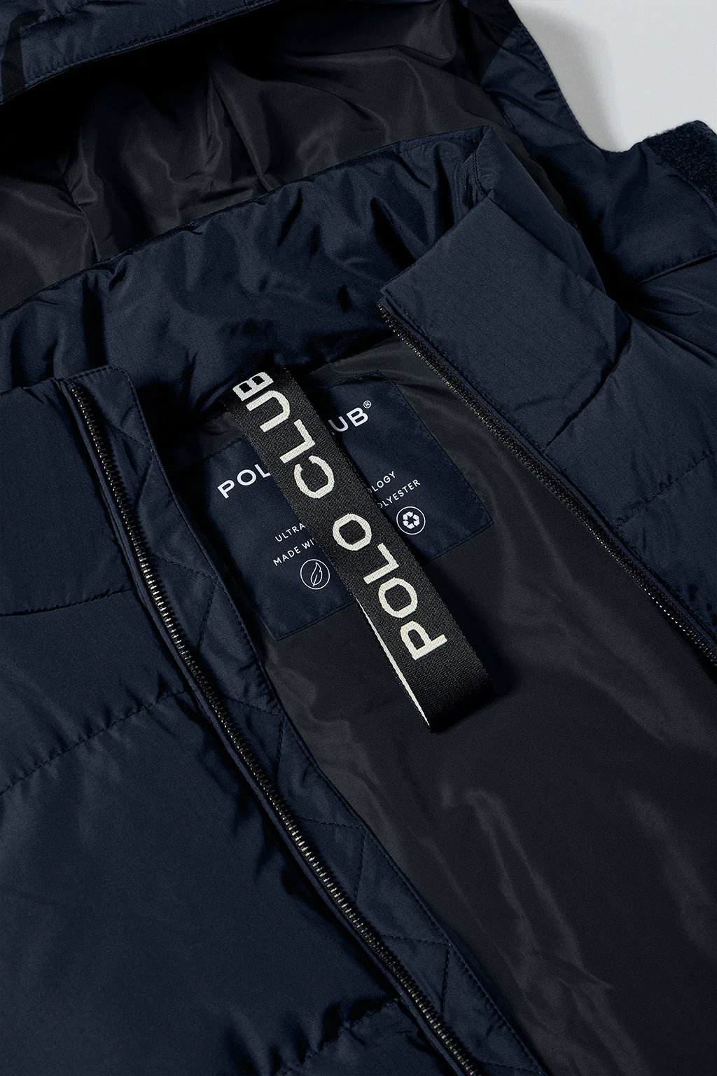 Navy-blue coat Staten with detachable hood and Polo Club details - Image 9