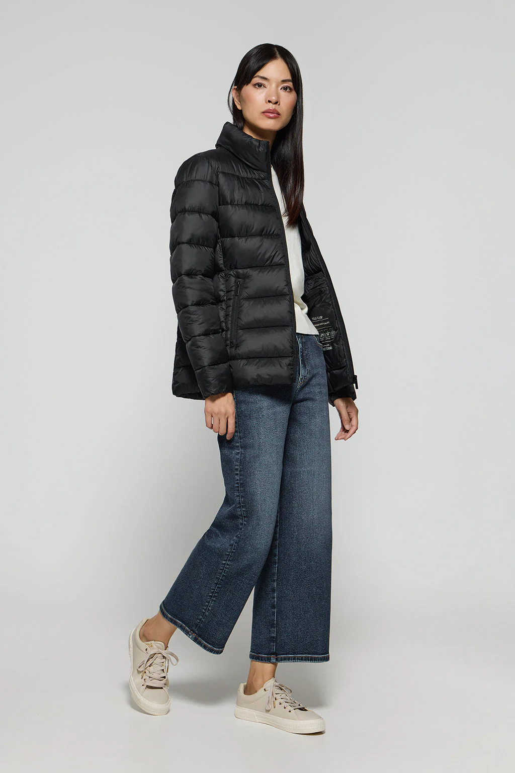 Black ultralight jacket Susanne with Rigby Go embroidery - Image 3